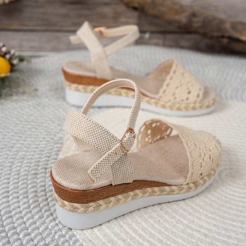 Damskie sandały na koturnie z  – Espadrille Wedge Shoes recenzja i cena