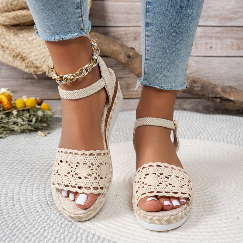 Damskie sandały na koturnie z  – Espadrille Wedge Shoes recenzja i cena