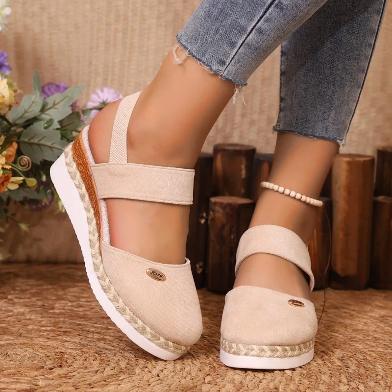 Damskie sandały na koturnie z  – Espadrille Wedge Shoes recenzja i cena