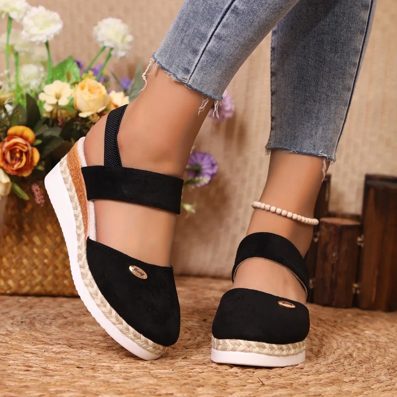 Damskie sandały na koturnie z  – Espadrille Wedge Shoes recenzja i cena